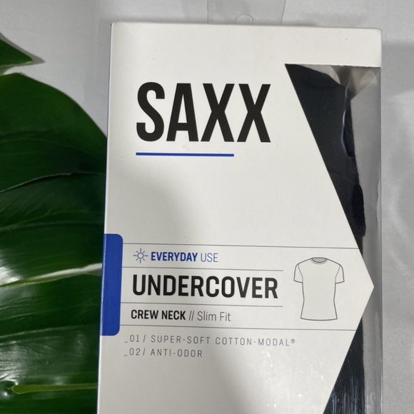 NIB Saxx [ Small ] Undercover Slim Fit Crew Neck T-Shirt‎ in Black - Picture 3 of 15